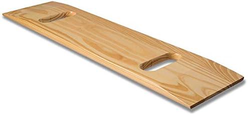 Tub transfer bench with wooden slide board