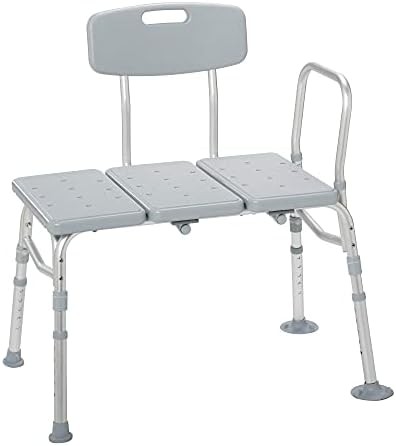 Folding wheelchair and adjustable transfer bench set