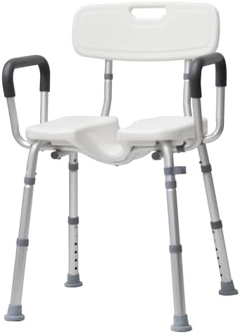 Anti slip shower chair with cleaning groove