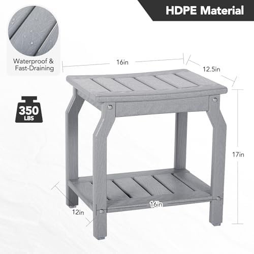 Waterproof HDPE Bathroom Bench Seat — photo 3