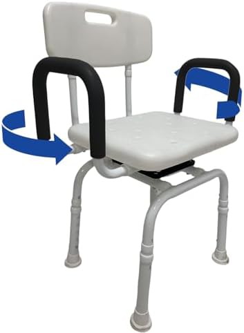 Swivel Seat Shower Chair with Liftable Arms