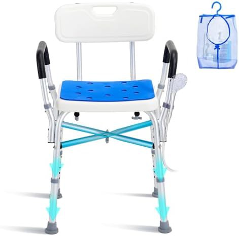 Padded Shower Stool with Reinforced Crossing Bar