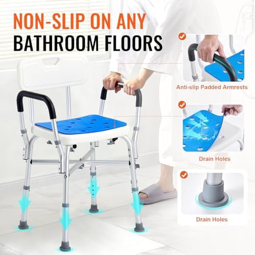 Padded Shower Stool with Reinforced Crossing Bar — photo 3