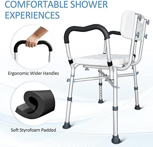 Aluminum bath chair with wedge pillow set — photo 5