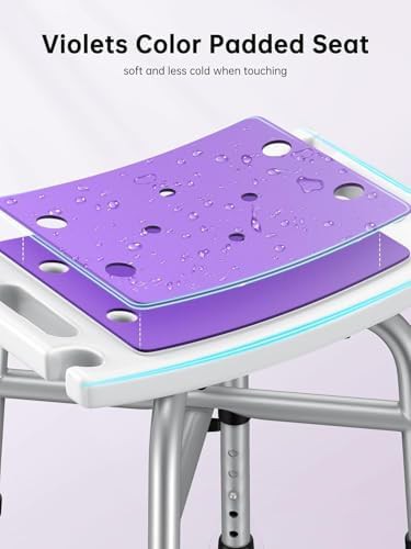 Reinforced 450 lbs shower stool with suction feet — photo 5