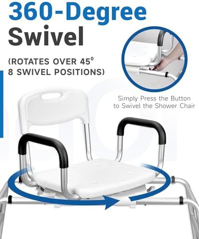 Sliding transfer bench with swivel seat — photo 4