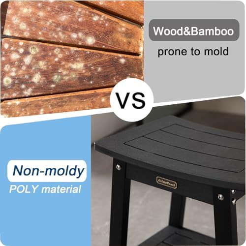 Black poly lumber bath chair seat — photo 5
