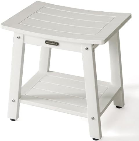 Stainless corner bench with adjustable feet