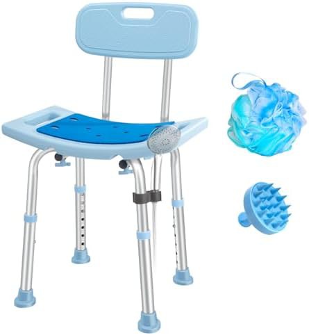 Shower chair with removable backrest support