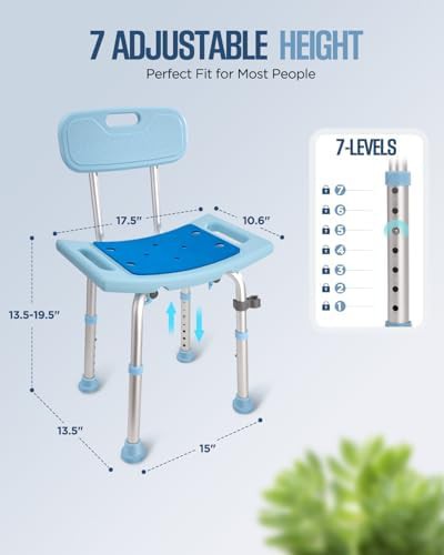 Shower chair with removable backrest support — photo 3