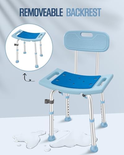 Shower chair with removable backrest support — photo 5