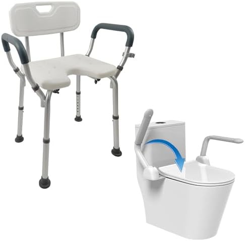 Shower Chair with Integrated Safety Rails