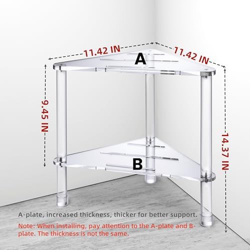 Clear acrylic corner shaving stool — photo 3