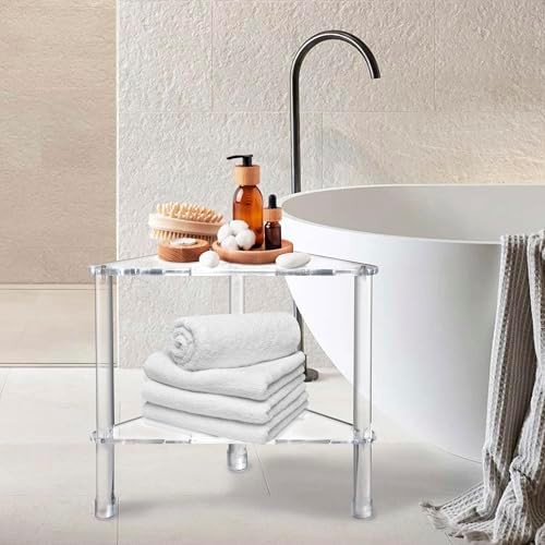 Clear acrylic corner shaving stool — photo 5