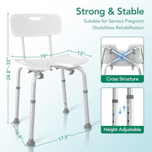 Heavy Duty Stainless Steel Shower Chair — photo 4