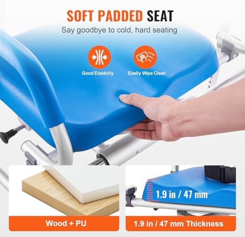 Sliding Swivel Bath Chair with Padded Seat — photo 3