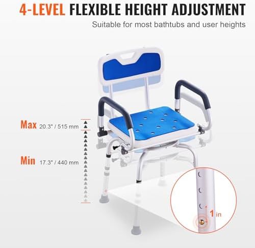 Rotating Shower Chair with Pivoting Arms — photo 3
