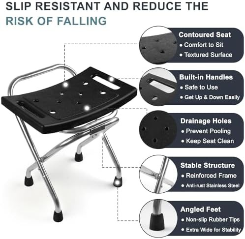 Stainless steel folding safety bath seat — photo 3