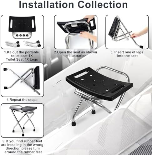 Stainless steel folding safety bath seat — photo 5