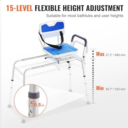 Sliding Tub Transfer Bench with Swivel Seat — photo 3