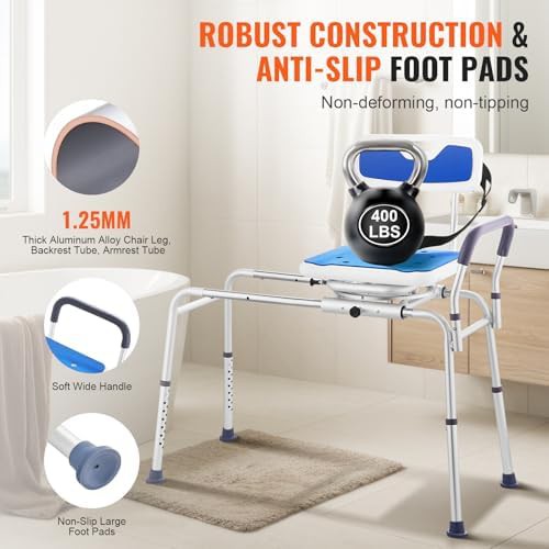 Sliding Tub Transfer Bench with Swivel Seat — photo 5