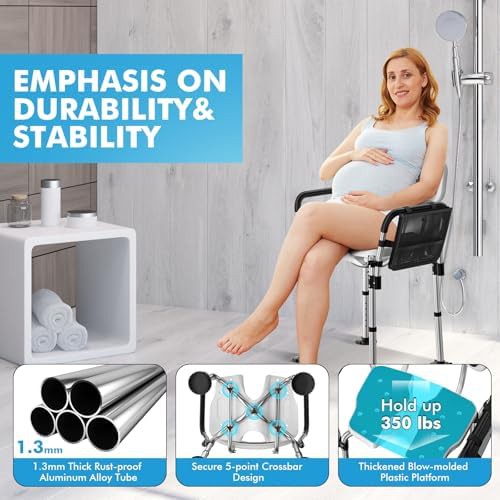 U-shape heavy duty bath chair — photo 4