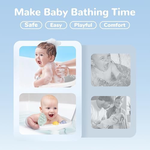 Gray padded baby bath seat with suction — photo 4