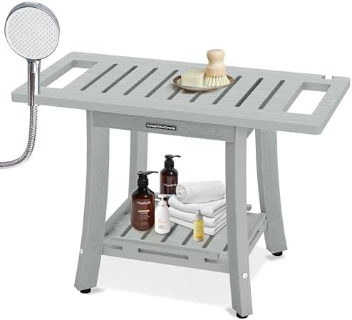 Grey HDPS bench for inside shower