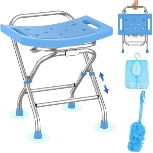 Stainless steel collapsible bath bench for seniors