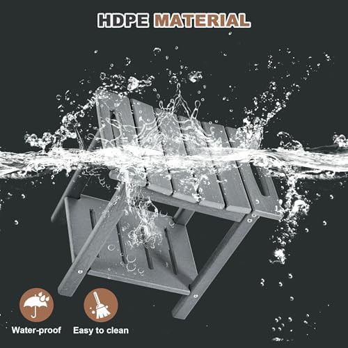 Grey Waterproof Poly Lumber Shower Stool — photo 3