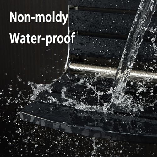Black wall mounted folding shower seat — photo 5