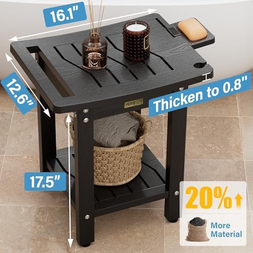 Black waterproof maintenance free shower chair — photo 5