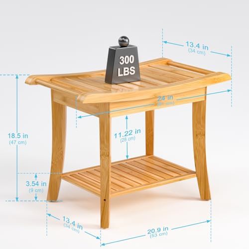 Bamboo bench with corner storage unit — photo 3