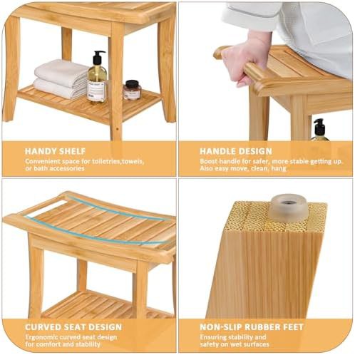 Bamboo bench with corner storage unit — photo 4