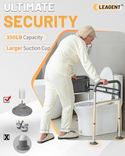 Tool free shower chair and rail set — photo 4