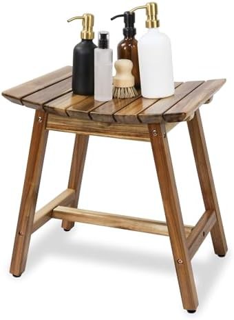 Original Acacia Wood Shower Stool Bench