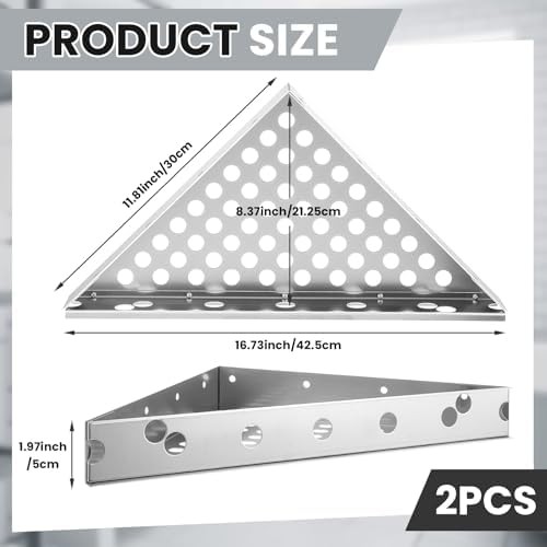 Floating corner shower bench two piece kit — photo 2