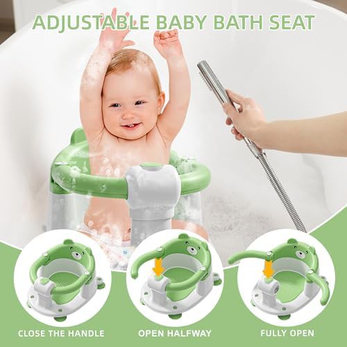Green Baby Bath Seat with Suction Cups — photo 5
