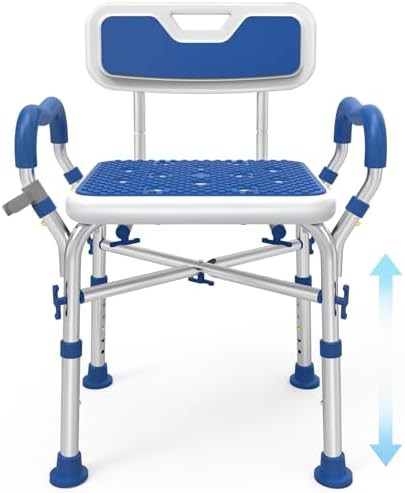 Reinforced crossing bar shower chair 500 lbs