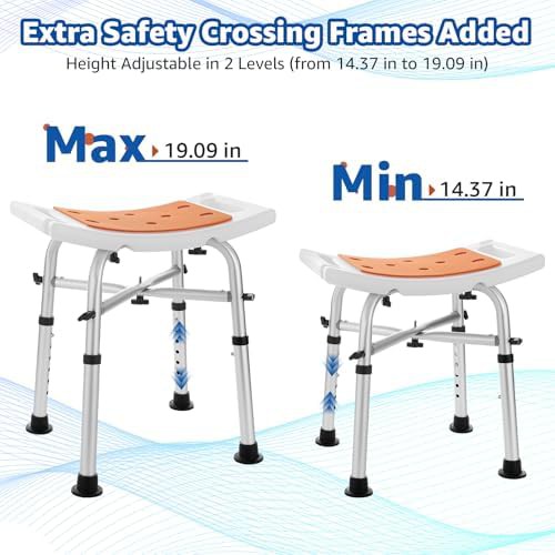 Padded bath stool with 350 pound capacity — photo 5