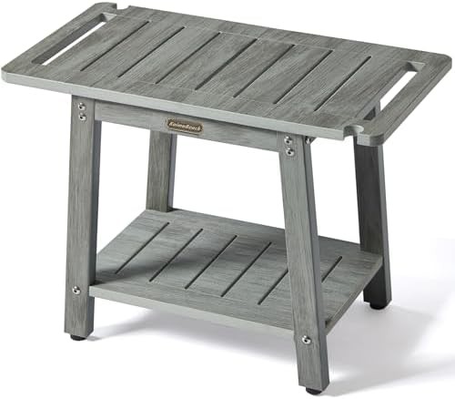 Stainless steel shower chair with side handles