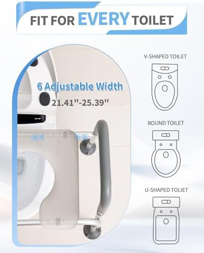 Bathroom safety bundle with elevated toilet seat — photo 5
