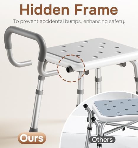 Aluminum Shower Chair with Arms and Backrest — photo 4