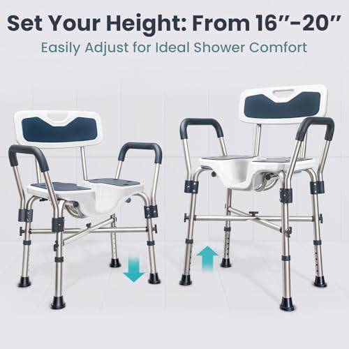 Blue U-shape heavy duty shower seat — photo 5