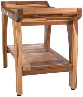 Teak shower bench with complete care bundle — photo 4