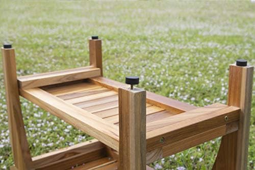 Teak shower stool with four piece care set — photo 4