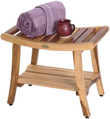 Teakwood shower bench with full care kit — photo 3