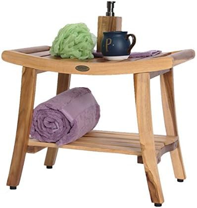 Teakwood shower bench with full care kit — photo 5