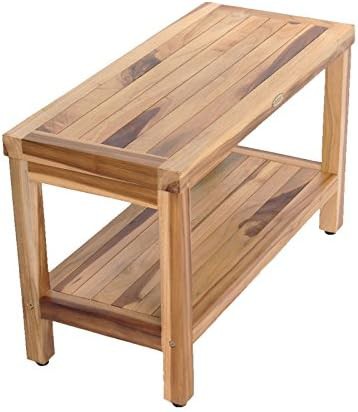 Thirty inch teak bench with wood care bundle — photo 3