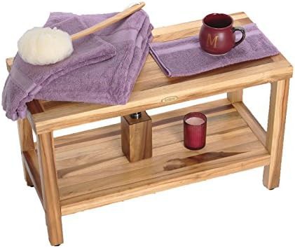 Thirty inch teak bench with wood care bundle — photo 5